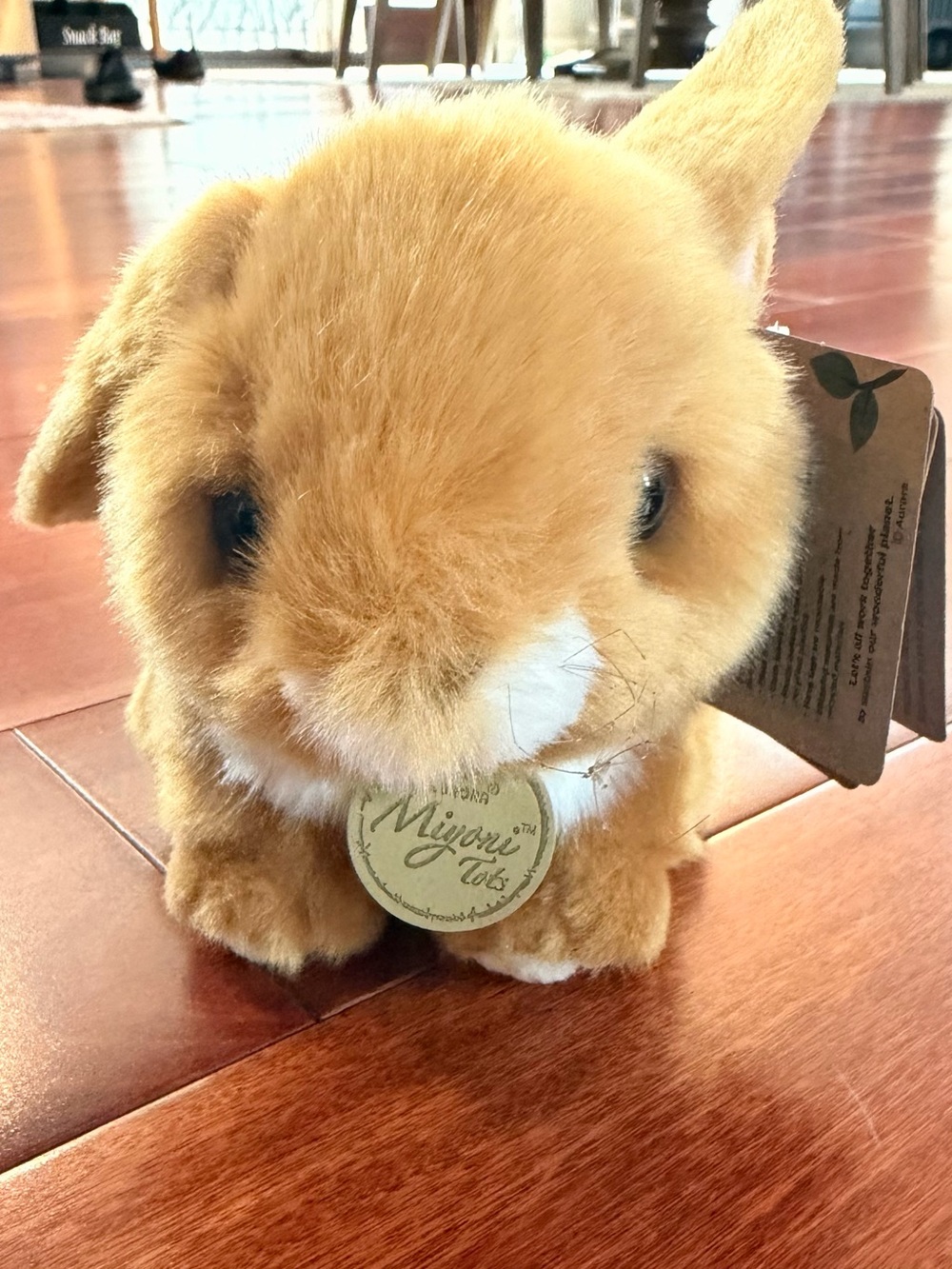 Aurora Plush Bunny - Tan and White Small Pet Plush NWT
